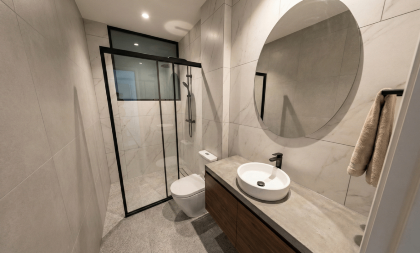 Baño con acabados premium